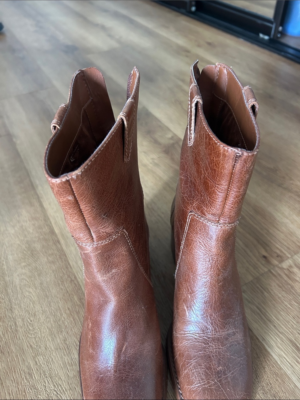 Vince Camuto Brown Leather Ankle Boots - Picture 9 of 10